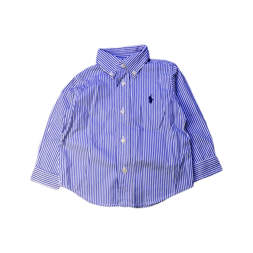 A Blue Long Sleeve Shirts from Ralph Lauren in size 6-12M for boy. (Front View)