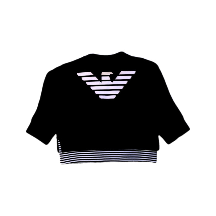 A Black Crewneck Sweatshirts from Armani in size 3-6M for boy. (Back View)