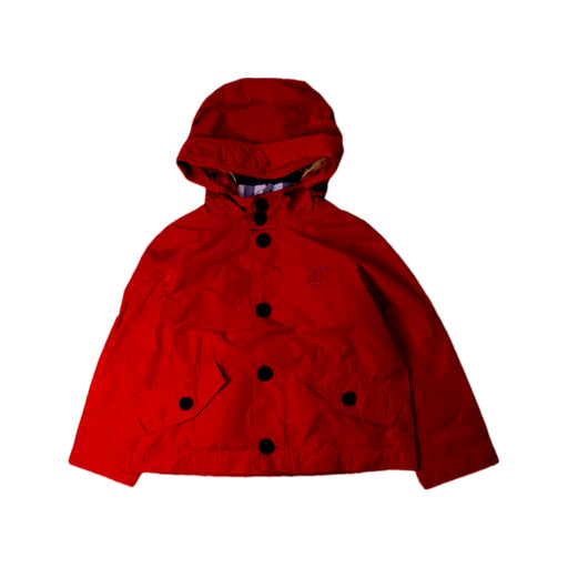 A Red Lightweight Jackets from Burberry in size 3T for boy. (Front View)