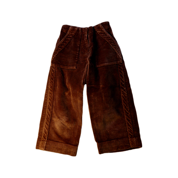 A Brown Casual Pants from Burberry in size 4T for boy. (Front View)