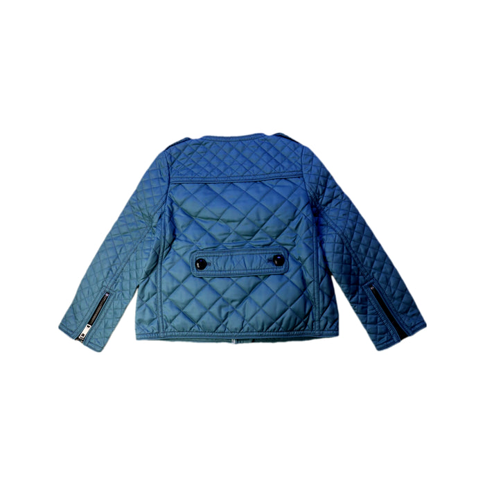 A Blue Puffer/Quilted Jackets from Burberry in size 4T for girl. (Back View)