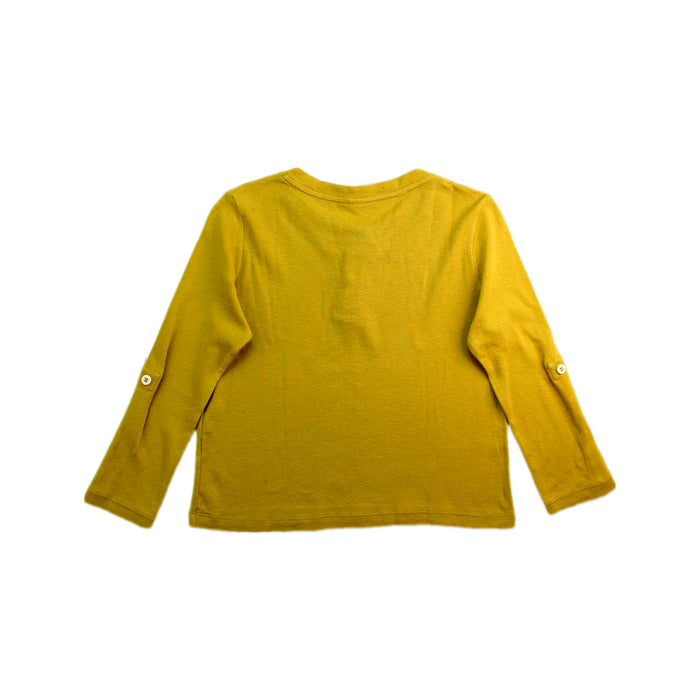 A Yellow Long Sleeve Tops from Petit Bateau in size 3T for boy. (Back View)