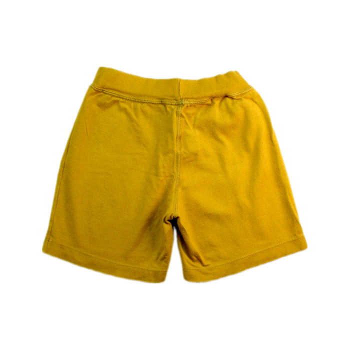 A Yellow Shorts from Petit Bateau in size 4T for boy. (Back View)