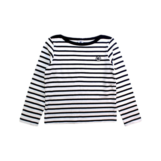 A Black Long Sleeve T Shirts from Petit Bateau in size 8Y for boy. (Front View)