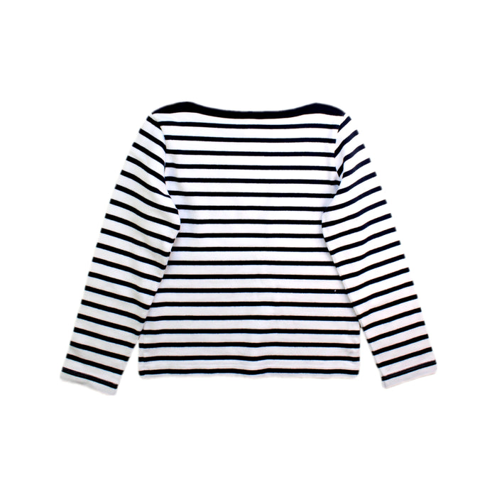 A Black Long Sleeve T Shirts from Petit Bateau in size 8Y for boy. (Back View)
