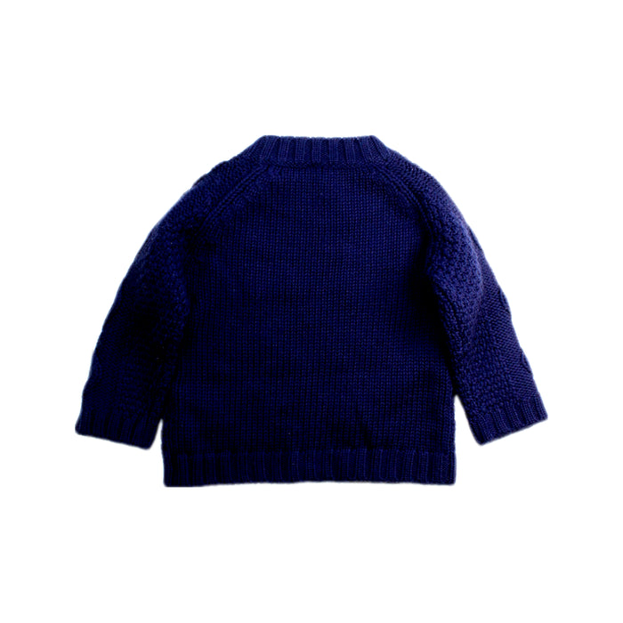 A Navy Knit Sweaters from Petit Bateau in size 12-18M for boy. (Back View)