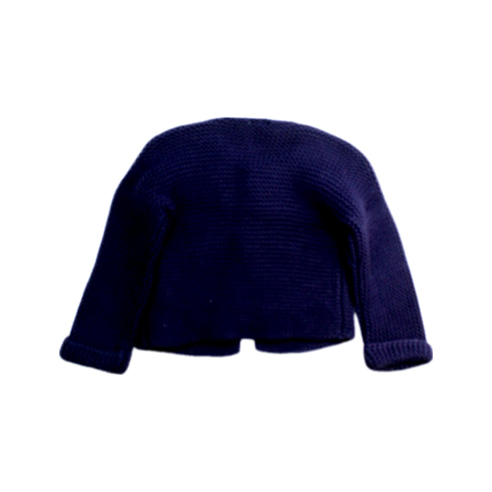 A Navy Cardigans from Petit Bateau in size 12-18M for neutral. (Back View)