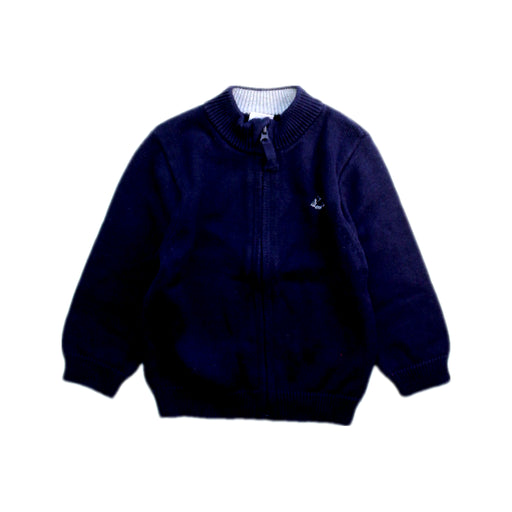 A Navy Lightweight Jackets from Petit Bateau in size 6-12M for boy. (Front View)