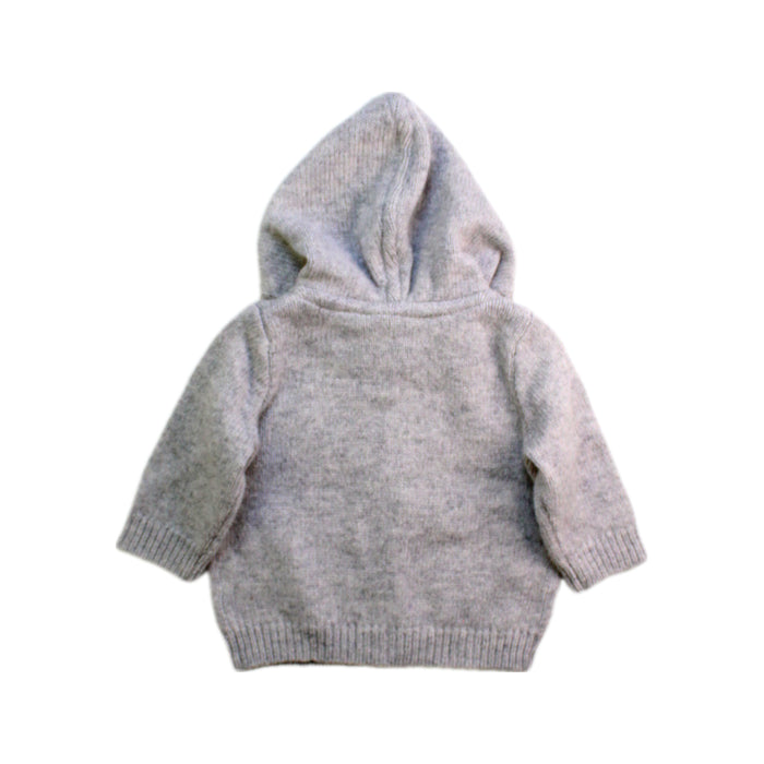 A Grey Cardigans from Petit Bateau in size 3-6M for boy. (Back View)