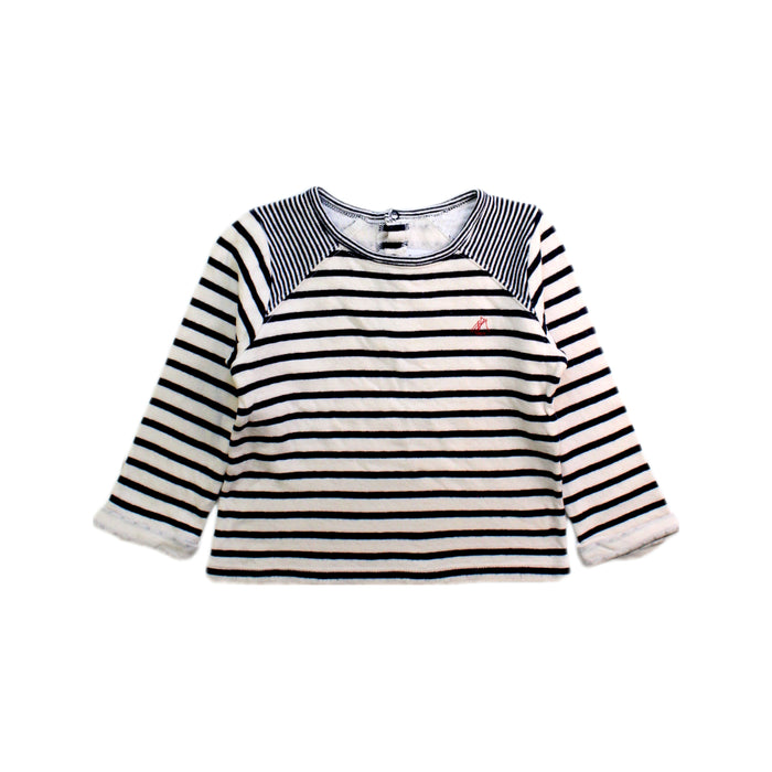 A White Long Sleeve Tops from Petit Bateau in size 12-18M for girl. (Front View)
