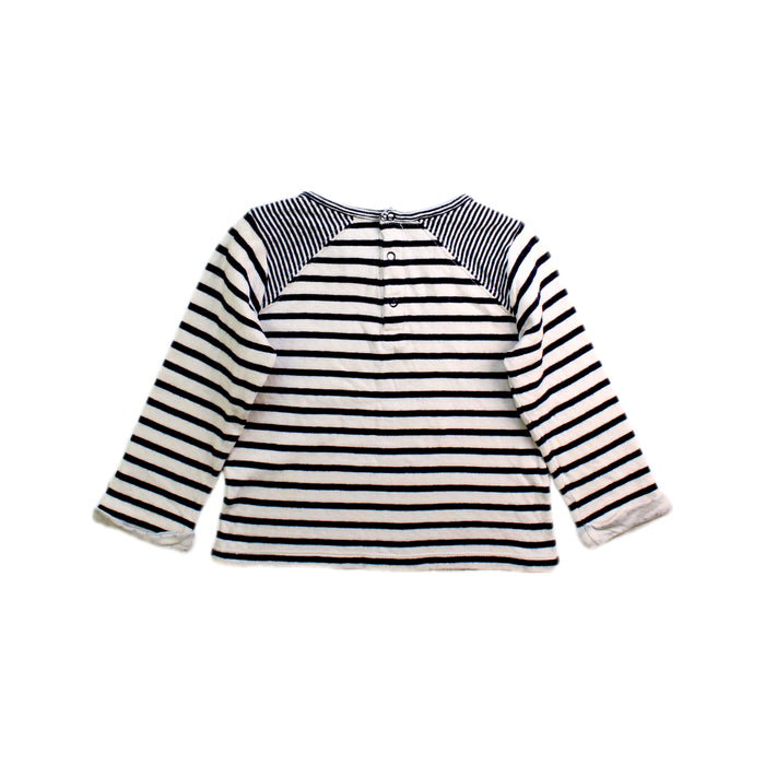 A White Long Sleeve Tops from Petit Bateau in size 12-18M for girl. (Back View)