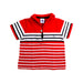 A Red Short Sleeve Polos from Petit Bateau in size 6-12M for boy. (Front View)