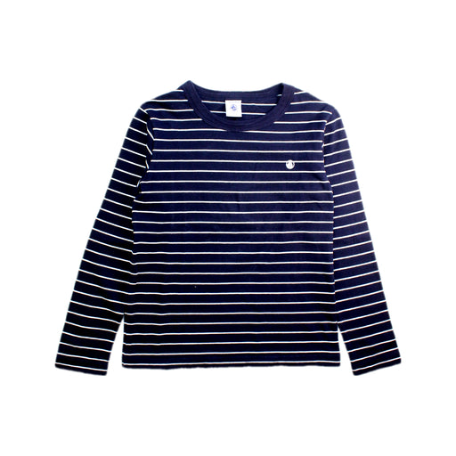 A Navy Long Sleeve T Shirts from Petit Bateau in size 8Y for neutral. (Front View)