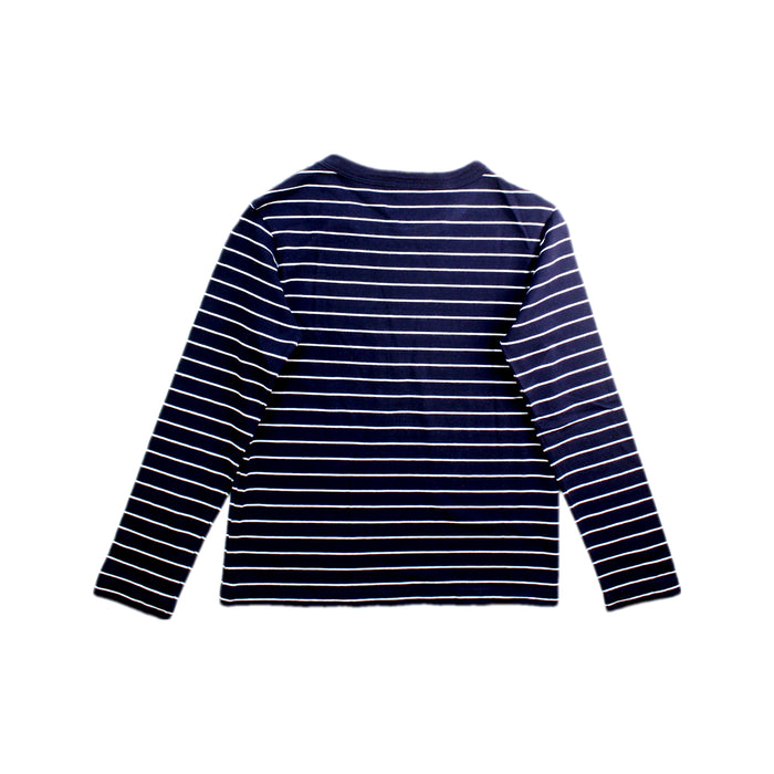 A Navy Long Sleeve T Shirts from Petit Bateau in size 8Y for neutral. (Back View)