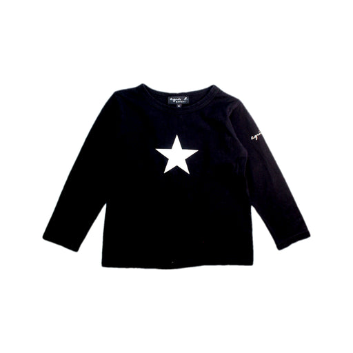 A Black Long Sleeve T Shirts from Agnes B Enfant in size 6T for neutral. (Front View)