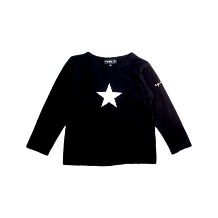 A Black Long Sleeve T Shirts from Agnes B Enfant in size 6T for neutral. (Front View)