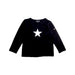 A Black Long Sleeve T Shirts from Agnes B Enfant in size 6T for neutral. (Front View)