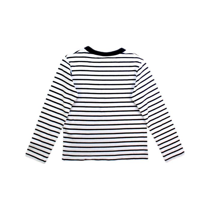 A White Long Sleeve T Shirts from Petit Bateau in size 6T for boy. (Back View)