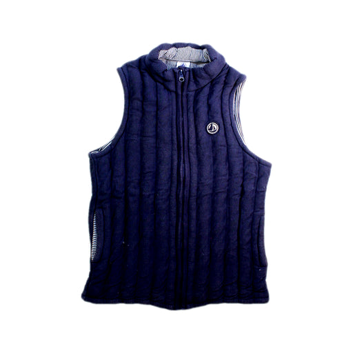 A Navy Outerwear Vests from Petit Bateau in size 8Y for boy. (Front View)