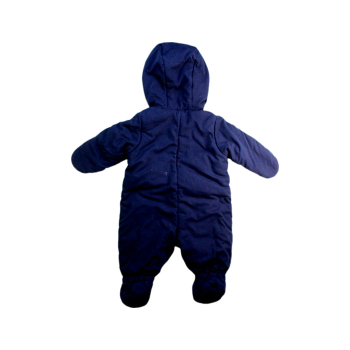A Navy Puffer/Quilted Coats & Outerwear from Petit Bateau in size 3-6M for neutral. (Back View)