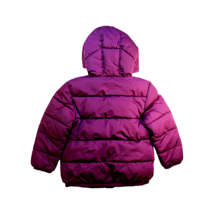 A Burgundy Puffer/Quilted Coats & Outerwear from Petit Bateau in size 6T for neutral. (Back View)