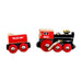 A Red Cars Trucks Trains & Remote Control from Brio in size 3T for boy. (Back View)