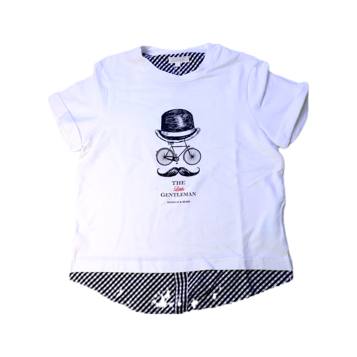 A White Short Sleeve T Shirts from Nicholas & Bears in size 8Y for boy. (Front View)