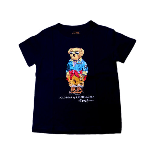 A Navy Short Sleeve T Shirts from Polo Ralph Lauren in size 6T for boy. (Front View)