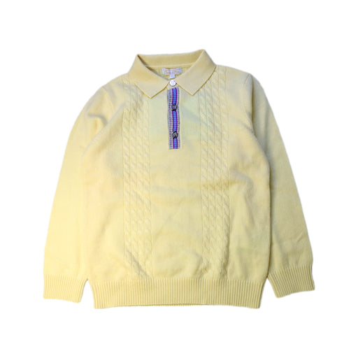 A Yellow Long Sleeve Polos from Nicholas & Bears in size 8Y for boy. (Front View)