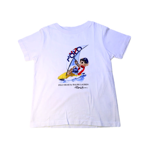 A White Short Sleeve T Shirts from Polo Ralph Lauren in size 7Y for boy. (Front View)