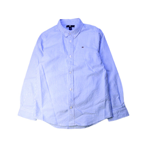 A Blue Long Sleeve Shirts from Tommy Hilfiger in size 7Y for boy. (Front View)