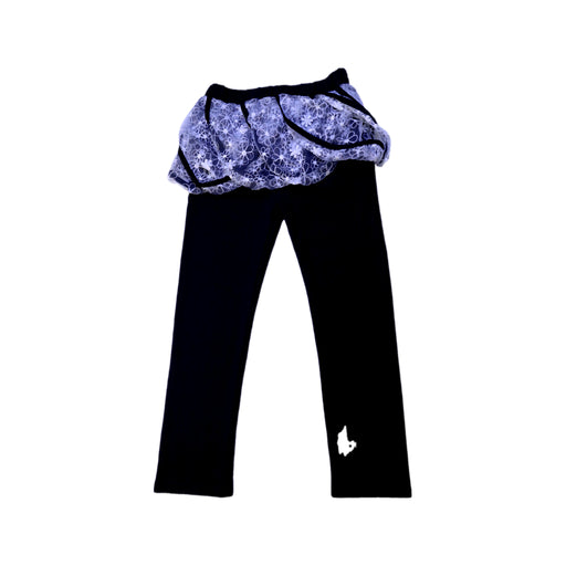 A Black Leggings from As Know As Ponpoko in size 7Y for girl. (Front View)
