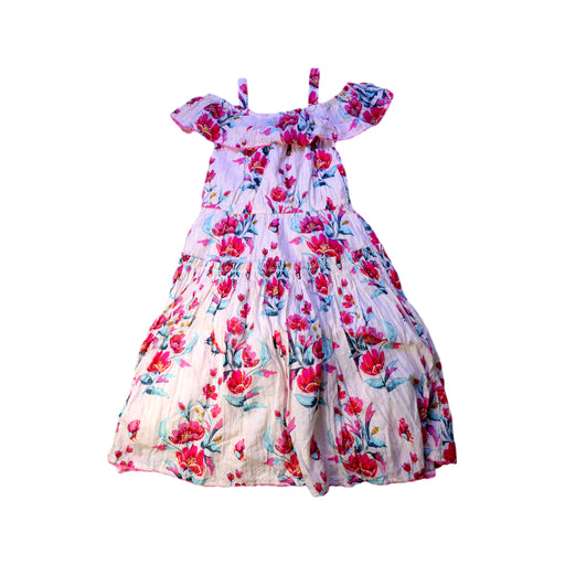 A Pink Sleeveless Dresses from Monsoon in size 9Y for girl. (Front View)