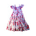 A Pink Sleeveless Dresses from Monsoon in size 9Y for girl. (Back View)