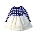 A Navy Long Sleeve Dresses from As Know As Ponpoko in size 5T for girl. (Front View)