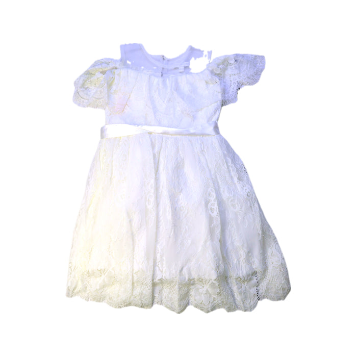 A White Short Sleeve Dresses from Paisley of London in size 4T for girl. (Front View)