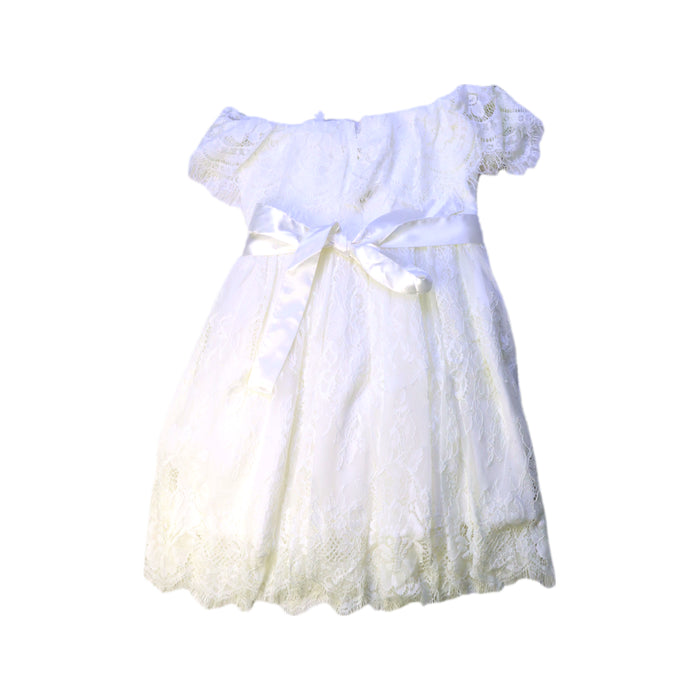 A White Short Sleeve Dresses from Paisley of London in size 4T for girl. (Back View)