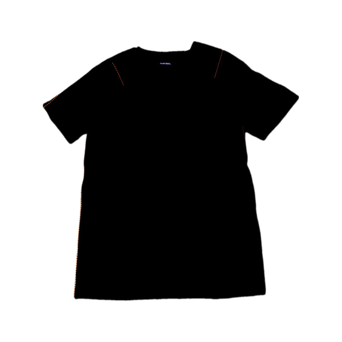 A Black Short Sleeve T Shirts from Diesel in size 8Y for boy. (Front View)
