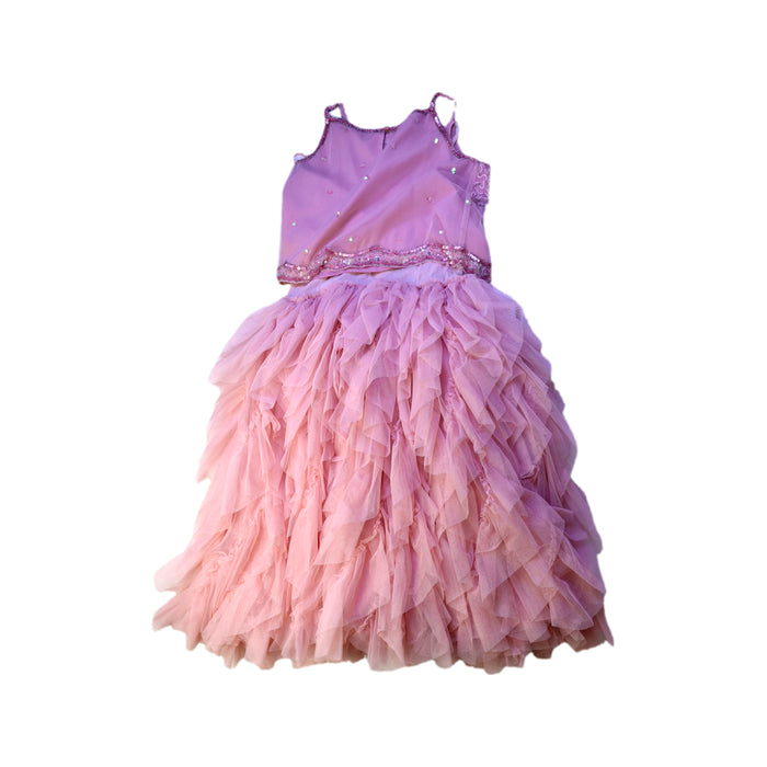 A Pink Sleeveless Dresses from Monsoon in size 8Y for girl. (Back View)