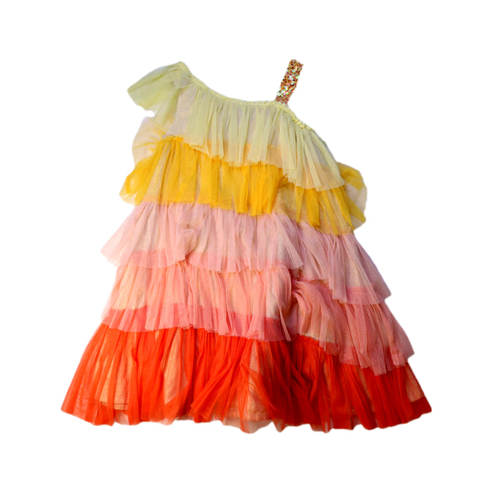 A Multicolour Sleeveless Dresses from Monsoon in size 7Y for girl. (Back View)