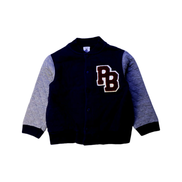 A Navy Lightweight Jackets from Petit Bateau in size 3T for boy. (Front View)