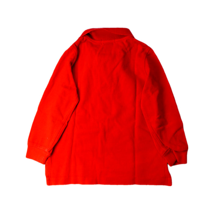 A Red Long Sleeve Polos from Polo Ralph Lauren in size 2T for boy. (Back View)
