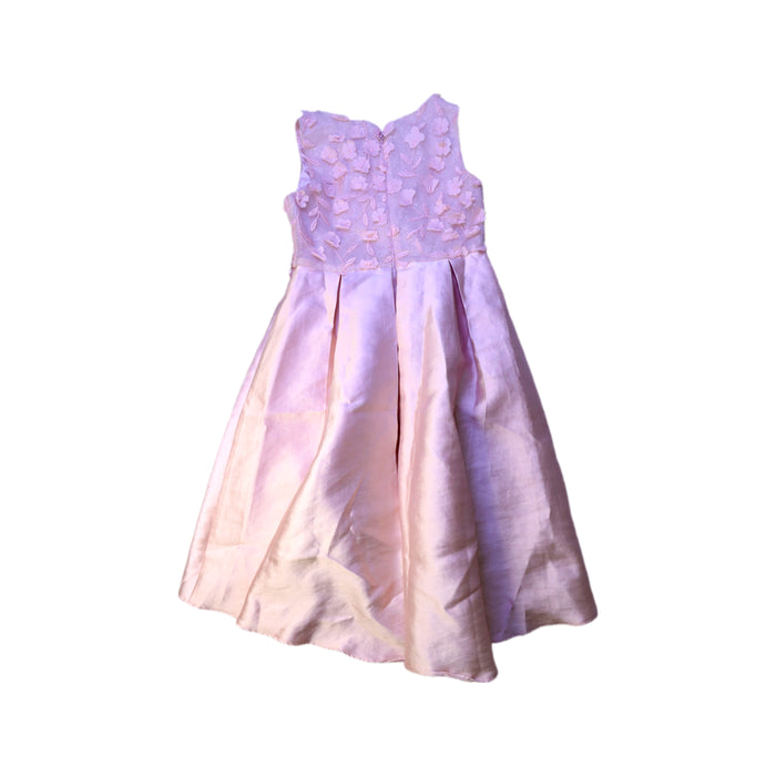 A Pink Sleeveless Dresses from Monsoon in size 6T for girl. (Back View)