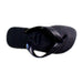 A Black Flip Flops from Havaianas in size 5T for neutral. (Front View)