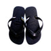 A Black Flip Flops from Havaianas in size 5T for neutral. (Back View)