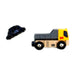 A Yellow Cars Trucks Trains & Remote Control from Brio in size 3T for boy. (Back View)