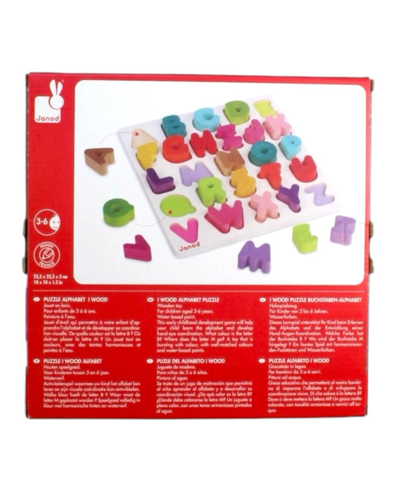 A Multicolour Board Games & Puzzles from Janod in size 3T for neutral. (Back View)
