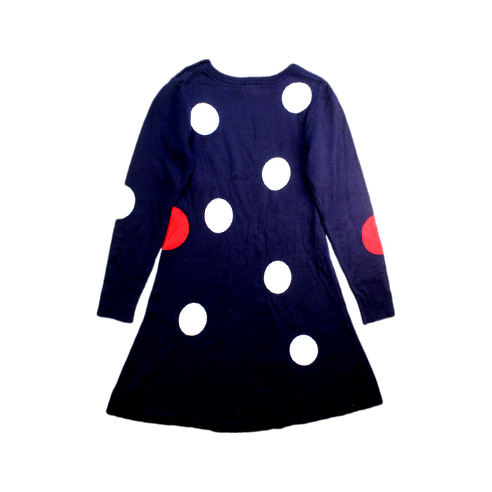 A Navy Long Sleeve Dresses from Jacadi in size 10Y for girl. (Back View)