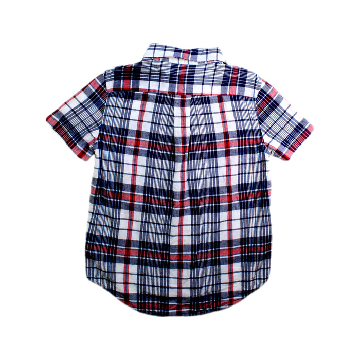 A Blue Short Sleeve Shirts from Polo Ralph Lauren in size 5T for boy. (Back View)