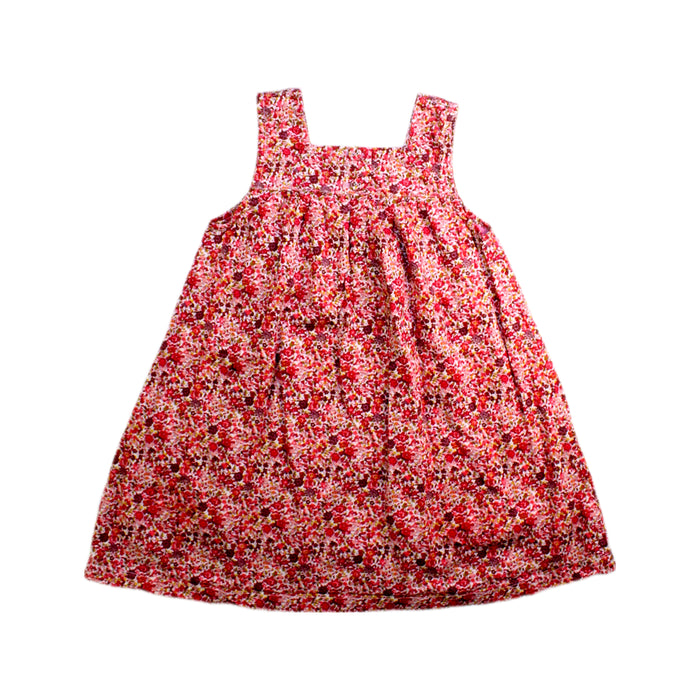A Red Sleeveless Dresses from Wheat in size 3T for girl. (Back View)